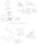 Air Cleaner Fuel Pump Control Bracket Governor Spring Diagram and Parts List for 28S707-1149-E1  Briggs and Stratton Engine